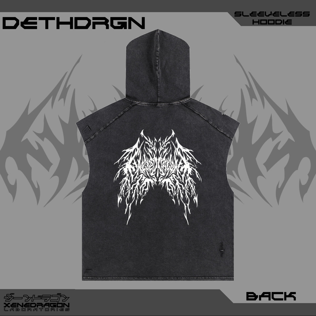 DETHDRGN / SLEEVELESS HOODIE