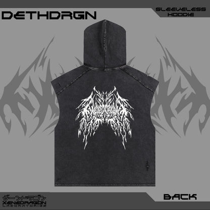 DETHDRGN / SLEEVELESS HOODIE