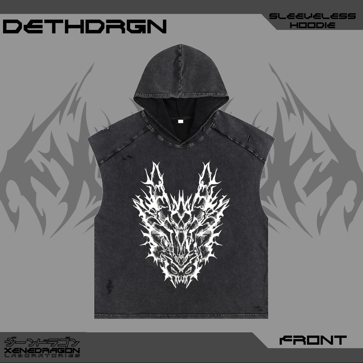 DETHDRGN / SLEEVELESS HOODIE