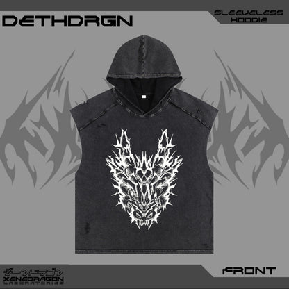 DETHDRGN / SLEEVELESS HOODIE
