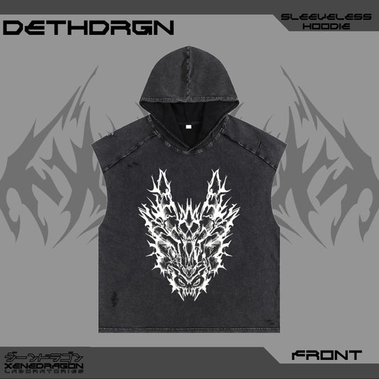 DETHDRGN / SLEEVELESS HOODIE